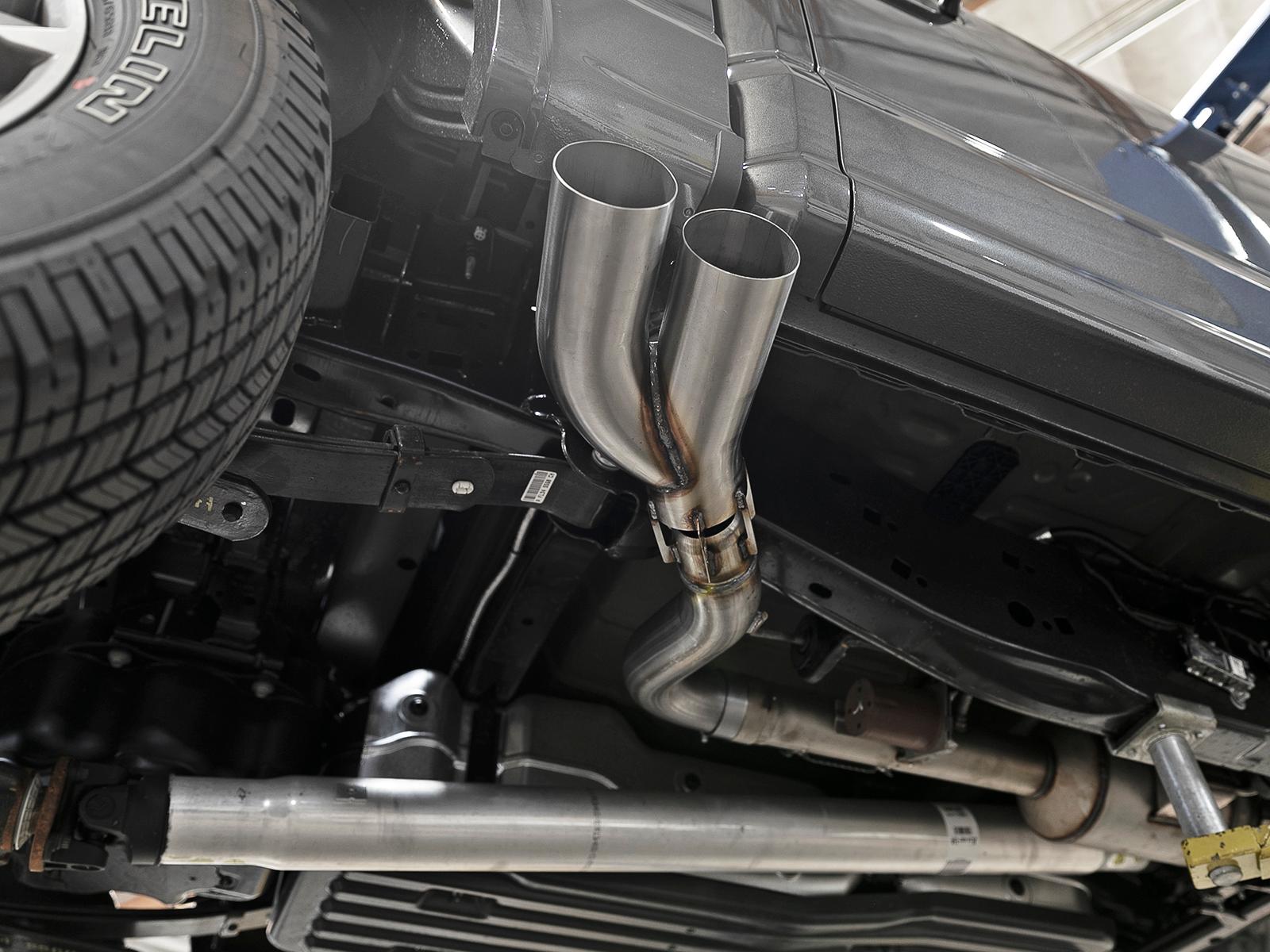 AFE Rebel 409 Stainless Steel DPF-Back Exhaust System w/ Dual Brushed Tips (Ford F-150 18-20 V6-3.0L (td)) - 49-43108-H
