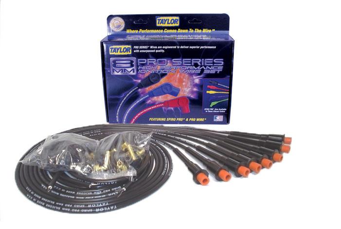 TAYLOR CABLE 8mm Spiro-Pro 8 cyl univ Hemi black - 75089