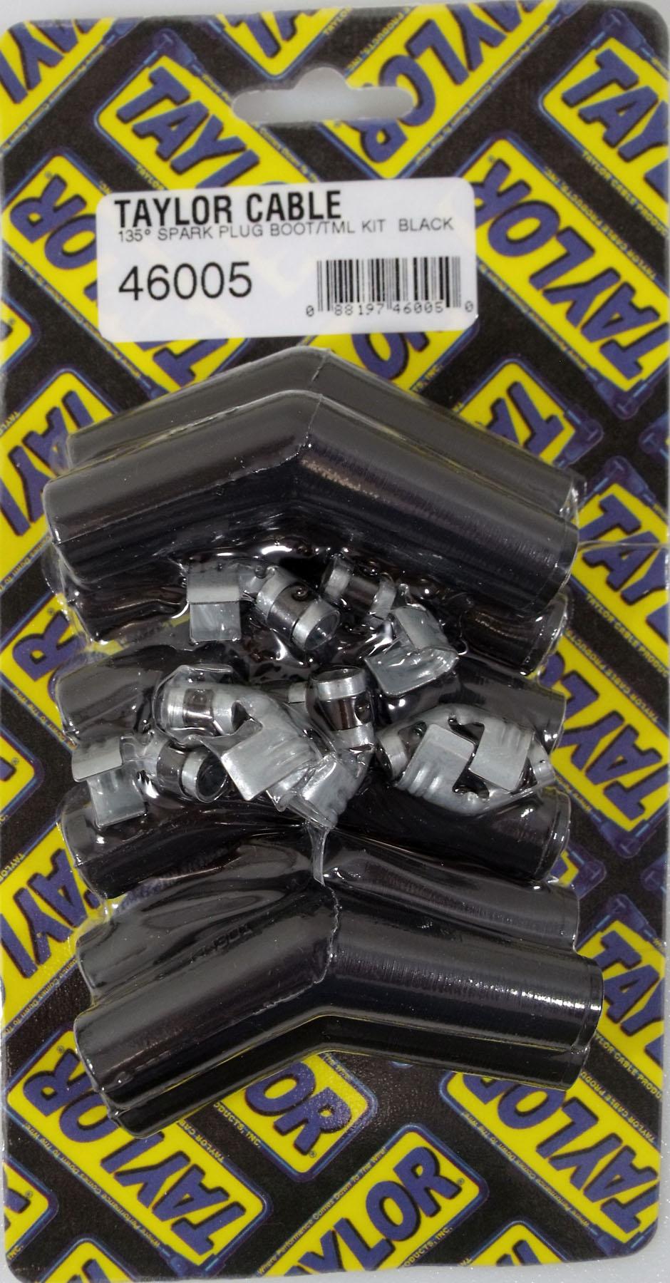 TAYLOR CABLE Spark Plug Boot/Terminal Kit black 135 deg  - 46005