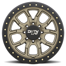 Dirty Life Wheels 9303 DT-1 20x9 / 8x165.1 BP / 0mm Offset / 130.8mm Hub Satin Gold Wheel - Beadlock - 9303-2981MGD