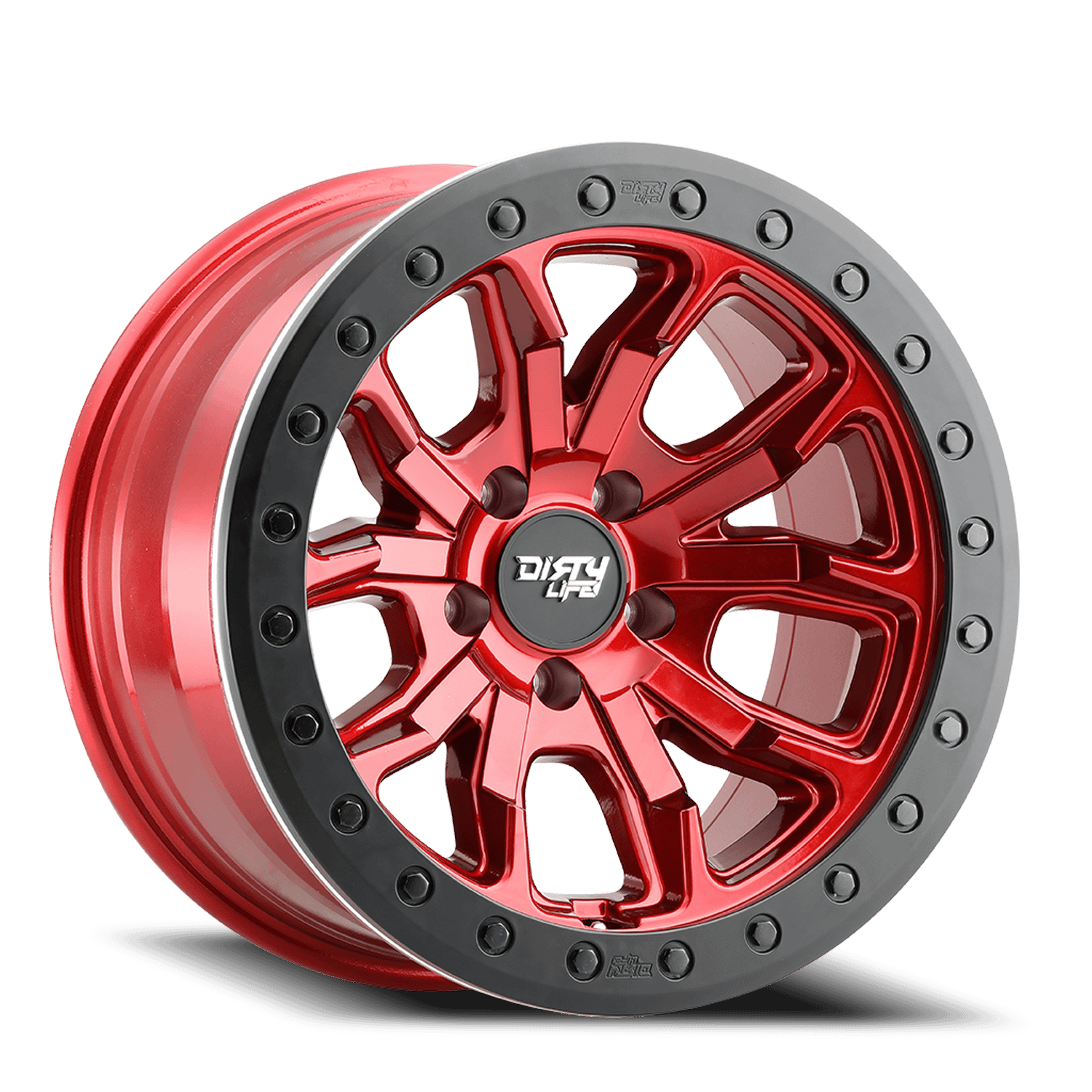 Dirty Life Wheels 9303 DT-1 17x9 / 6x139.7 BP / -38mm Offset / 106mm Hub Crimson Candy Red Wheel - 9303-7983R38
