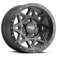 Dirty Life Wheels 9305 Theory 17x9/5x127 BP/-12mm Offset/78.1mm Hub Matte Black Wheel - Beadlock - 9305-7973MB