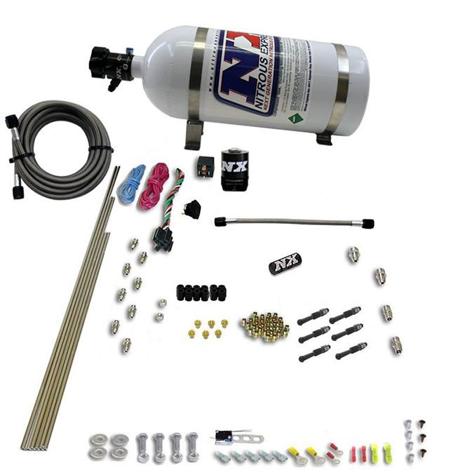 Nitrous Express 6-Cyl Dry Direct Port Nitrous System, 10Lb Bottle - 93066-10