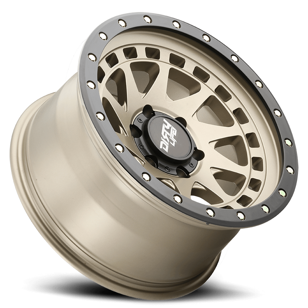 Dirty Life Wheels 9311 Enigma Pro 17x9/5x139.7 BP/-38mm Offset/108.1mm Hub Satin Gold Wheel - Beadlock - 9311-7936MGD38