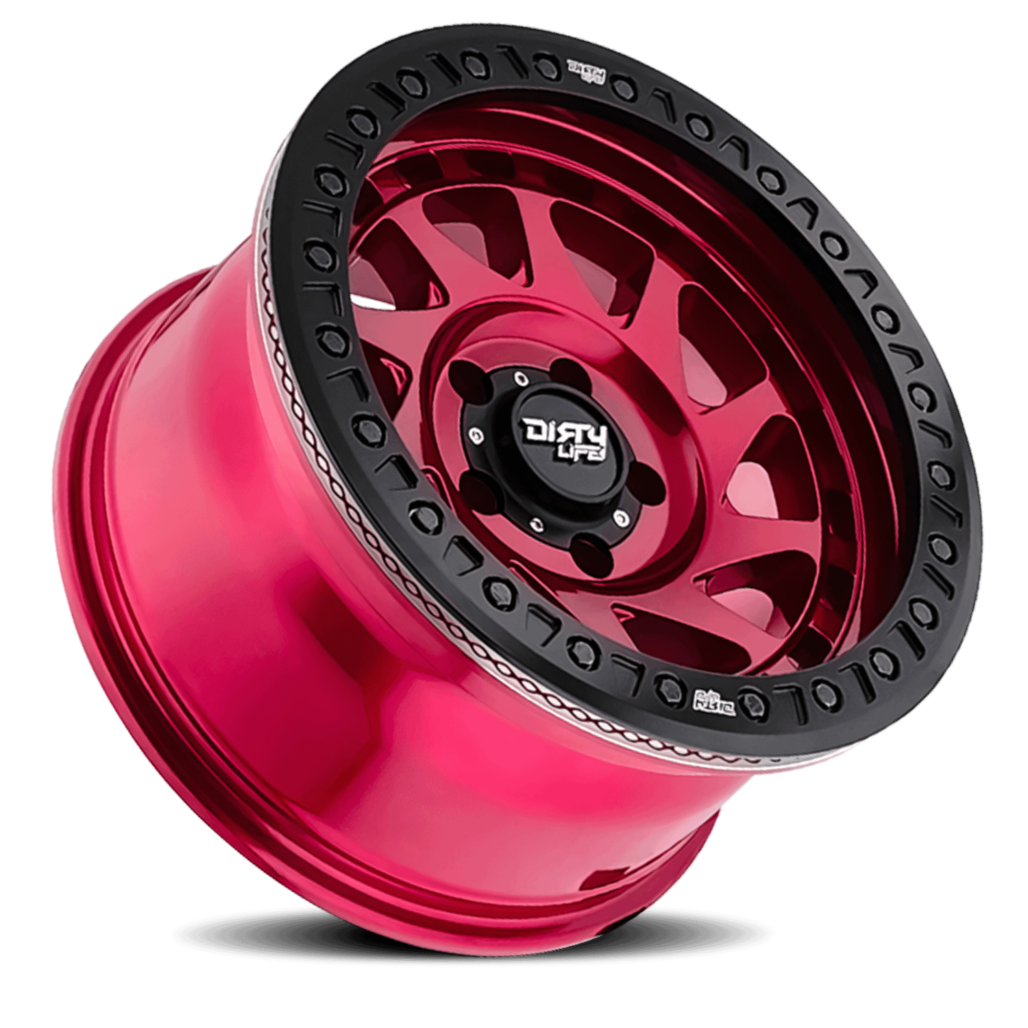 Dirty Life Wheels 9313 Enigma Race 17x9 / 8x170 BP / -12mm Offset / 125.2mm Hub Crimson Candy Red Wheel - 9313-7970R12