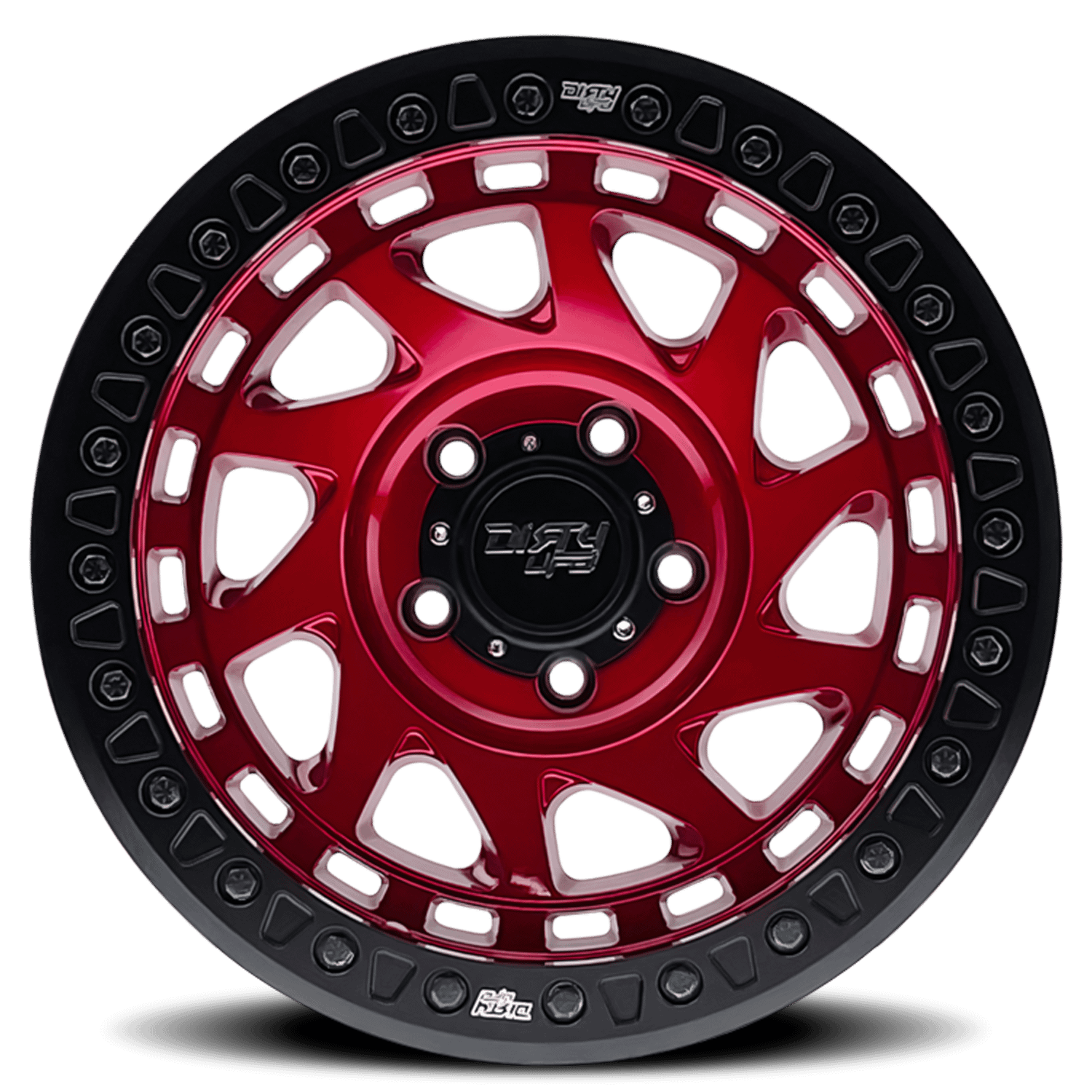 Dirty Life Wheels 9313 Enigma Race 17x9 / 8x170 BP / -12mm Offset / 125.2mm Hub Crimson Candy Red Wheel - 9313-7970R12