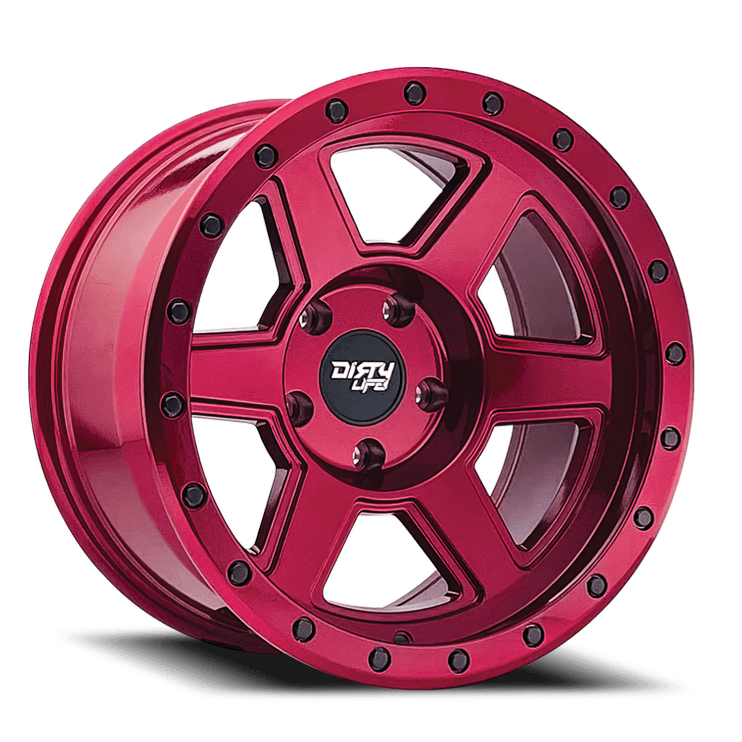 Dirty Life Wheels Compound 9315 Crimson Candy Red 18X9 5-127 -12mm 78.1mm - 9315-8973R12