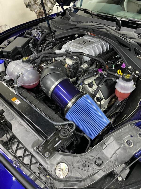 WD152 High Flow Intake System - Satin Black Intake Tube (2020+ 5.2L Shelby GT500)