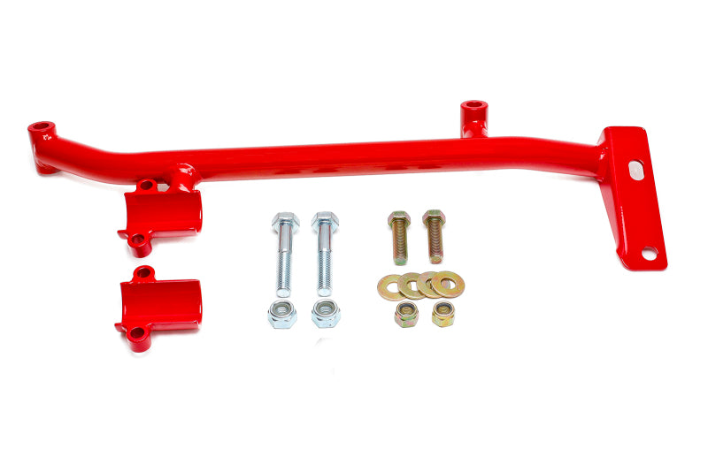 BMR Fabrication Manual steering bracket for use with stock k-member Red (1993-2002 4th Gen F-Body) - RK003R