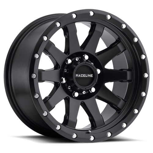 Raceline Wheels Aluminum Wheels 17x9 Clutch 934B Black Multi Spoke -12 Offset 5 on 127 Bolt Pattern 81 Bore Raceline - 934B-79050-12