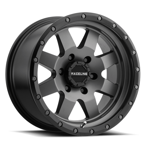 Raceline Wheels Aluminum Wheels 20x9 Defender 935G Gunmetal Gray Multi Spoke -12 Offset 5 on 127 Bolt Pattern 83.82 Bore Raceline - 935G-29050-12