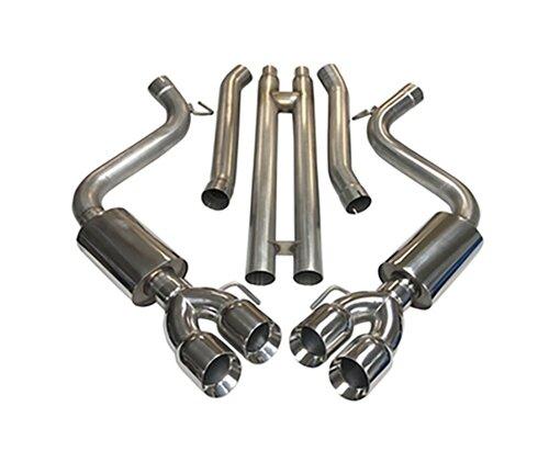 MRT Engineering 93U917 18-up Mustang GT 304 Stainless Interceptor Cat-Back w/ H-pipe Quad Tip