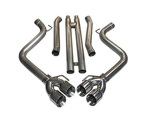 MRT Engineering 93U918 18-up Mustang GT 304 Stainless KR Muffler Delete Cat-Back w/ H-pipe Quad Tip
