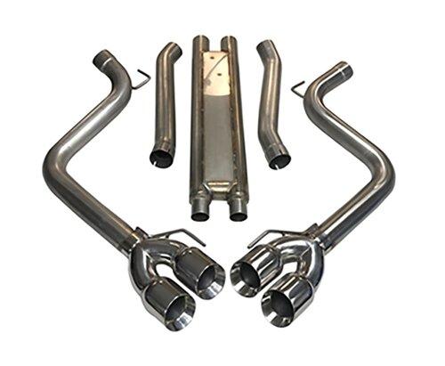 MRT Engineering 93U919 18-up Mustang GT 304 Stainless KR Muffler Delete Cat-Back w/ DMS Quad Tip