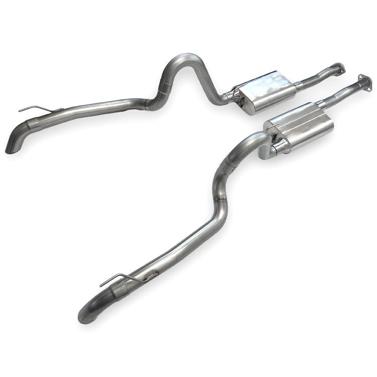 MRT Engineering 1979-93 Mustang V8 MRT ChamberFlow Cat-back w/Turndown tips - 93D204