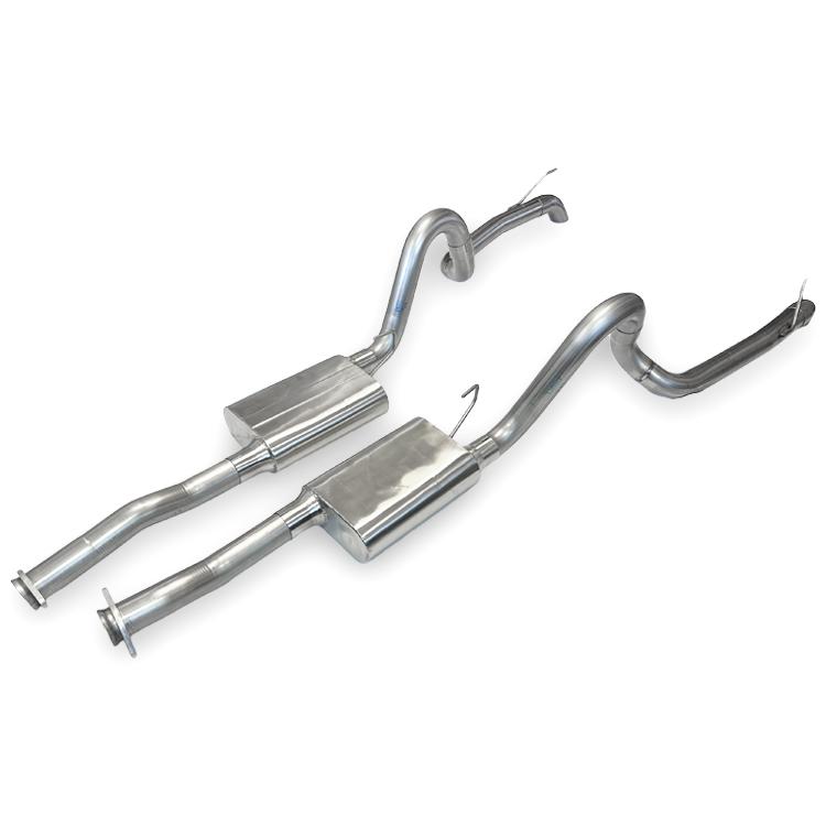 MRT Engineering 1979-93 Mustang V8 MRT ChamberFlow Cat-back w/Turndown tips - 93D204