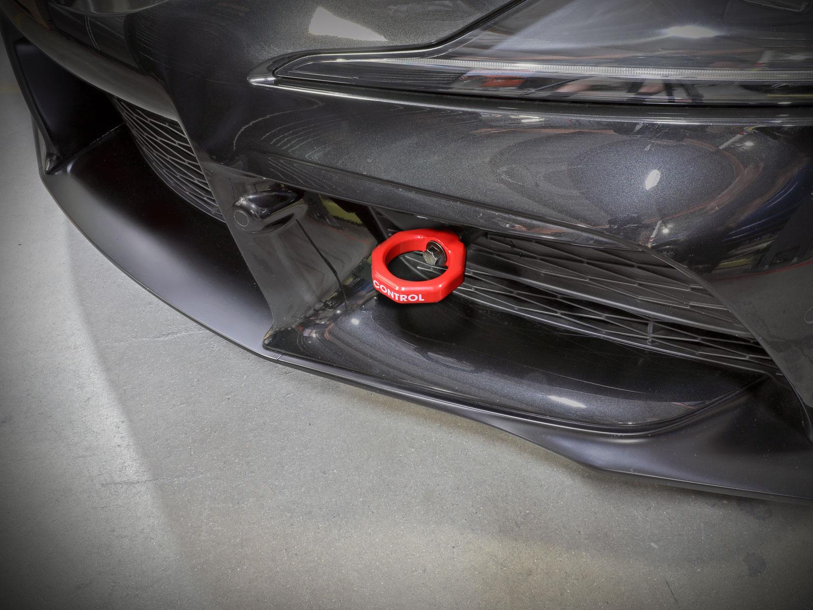 aFe CONTROL Rear Tow Hook Red (2020-2021 GR Supra, GR Supra, GR Supra) - 450-721001-R