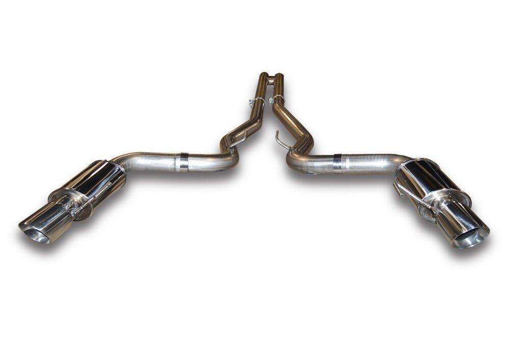MRT 3" Cat-Back Exhaust System Sport Touring With 4" Polished Tips Fastback (2015-2017 Mustang GT / 2026 Mustang GT Non-Active) - 93U911