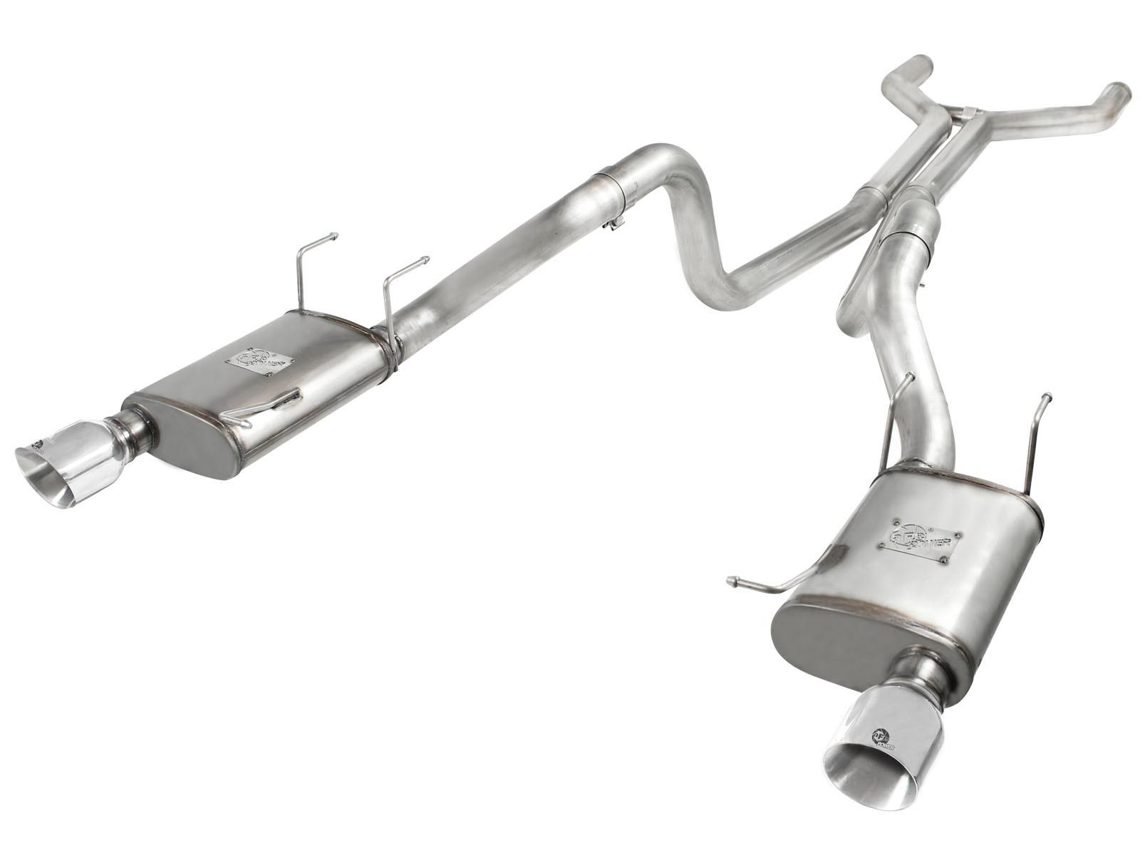 AFE MACH Force-Xp 3 IN 409 Stainless Steel Cat-Back Exhaust System w/Polished Tip (2011-2014 Mustang) - 49-43049-P