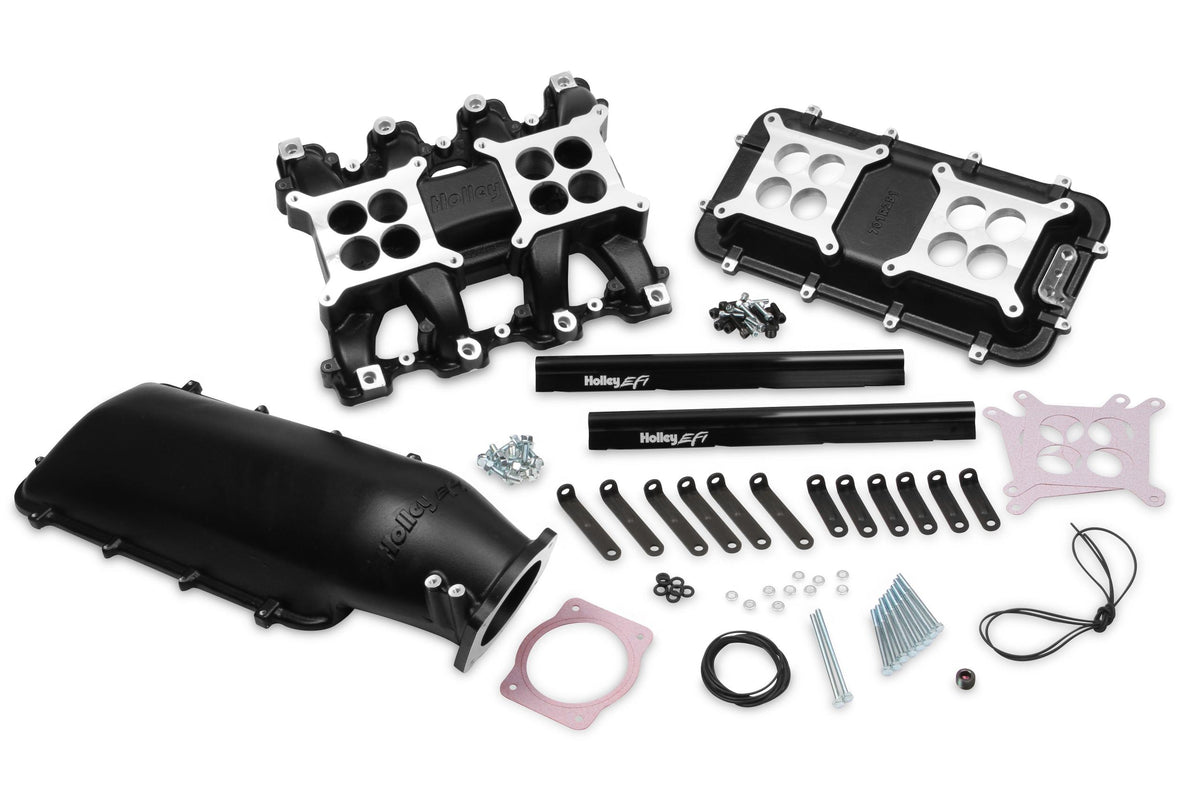 Holley Ls3 Mid-Rise Mod Efi Intake Man Kit - Bl  - 300-135BK