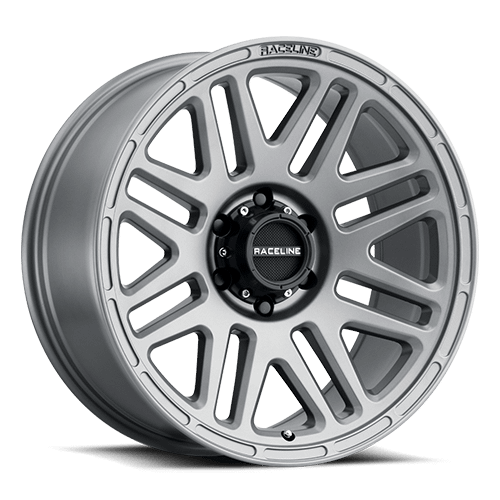 Raceline Wheels Aluminum Wheels 18x9 Outlander 944GS Greystone Gray 12 Offset 5 on 139.7 Bolt Pattern 106.5 Bore Raceline - 944GS-89055+12