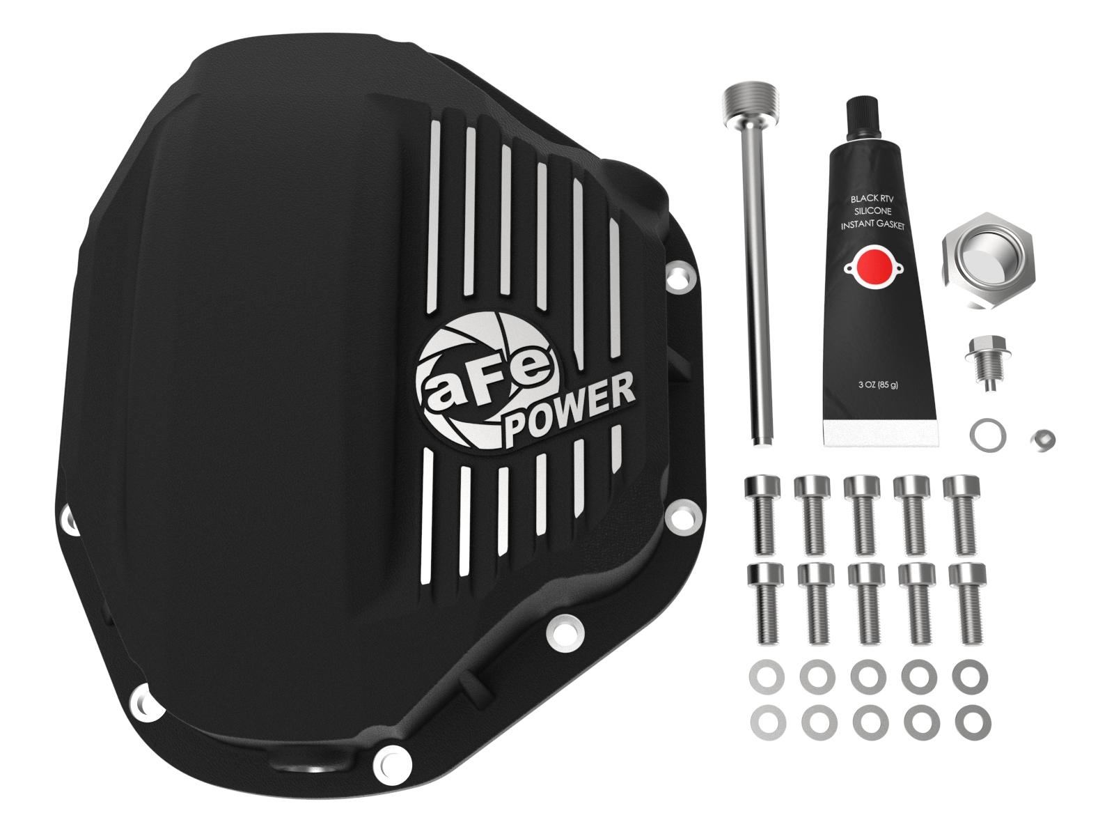 AFE Pro Series Rear Differential Cover Black w/ Machined Fins (1994-2007 Ram 3500, F-350 Super Duty, F-350 Super Duty, F-450 Super Duty, F-450 Super Duty) - 46-70032