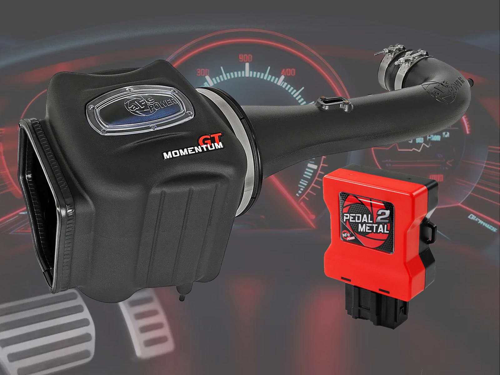 AFE Power Pack Stage 3 - Momentum Intake + P2M Throttle Enhancer (2014-2020 Cadillac, Chevrolet, GMC Fitments) - 54-74110-BP