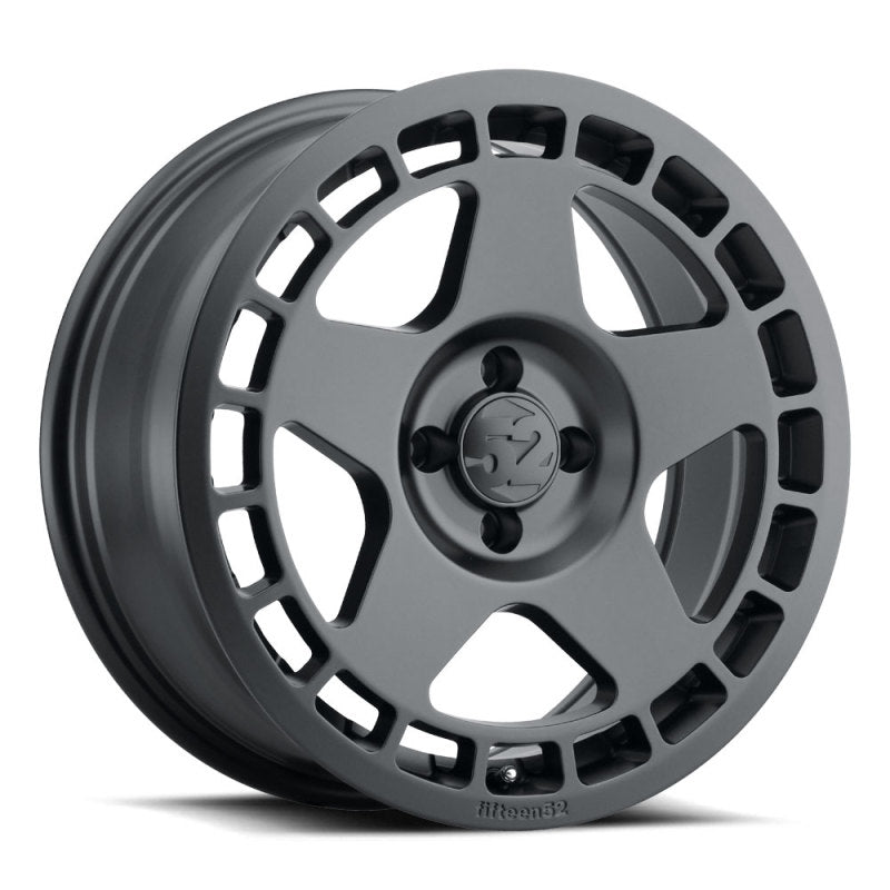 fifteen52 17x7.5 (4x108TURBOMAC Wheel, 5.88 BS in ASPHALT BLACK (SATIN BLACK) - TURAB-77548+42