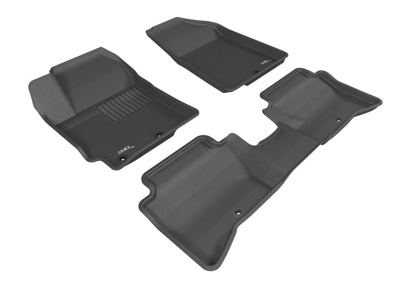 3D MAXpider 2014-2017 Kia Rio/Rio5 Kagu 1st & 2nd Row Floormats - Black