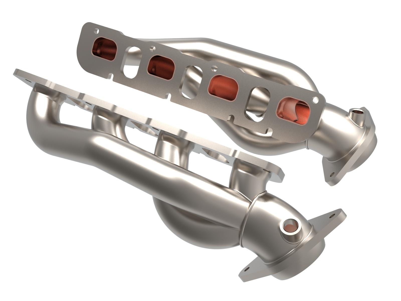 AFE Twisted Steel 1-7/8 IN 304 Stainless Headers w/ Titanium Coat Finish (RAM 1500 TRX 21-24 V8-6.2L (sc)) - 48-32030-T