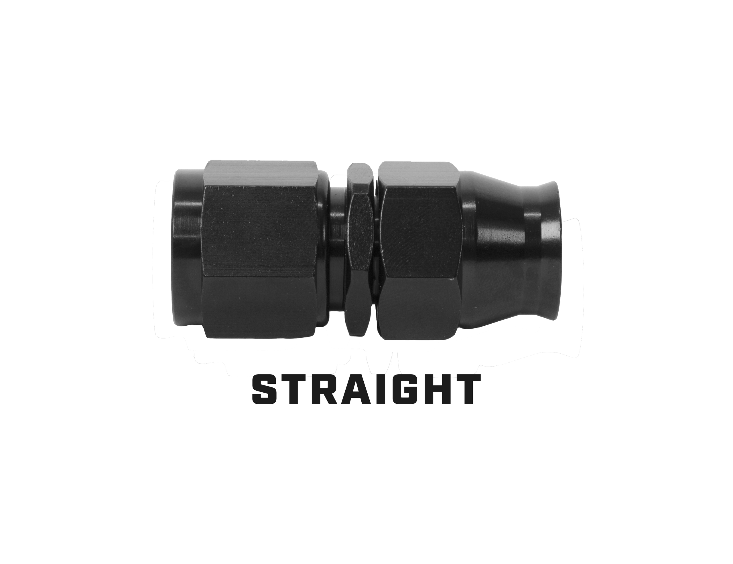 Aeromotive Hose End, Ptfe, Black Anodized, Fitting Angle: Straight - 15350