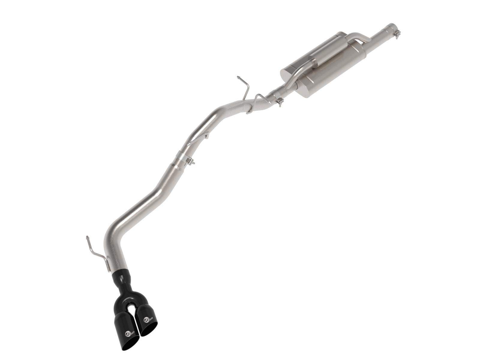 aFe Vulcan Series 2-1/2 IN to 3 IN 304 Stainless Steel Cat-Back Exhaust System w/ Black Tip
 (2024+ Ranger) - 49-33148-B