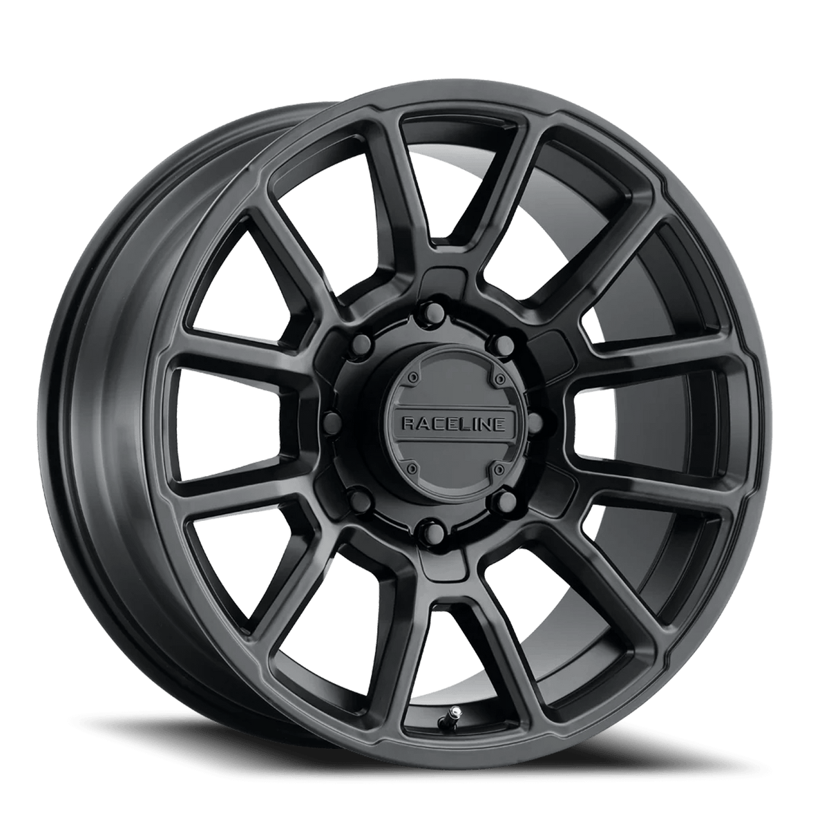 Raceline Wheels Aluminum Wheels 20x10 Gauge 950B Satin Black Multi Spoke -19 Offset 8 on 165.1 Bolt Pattern 125.2 Bore Raceline - 950B-21080-19