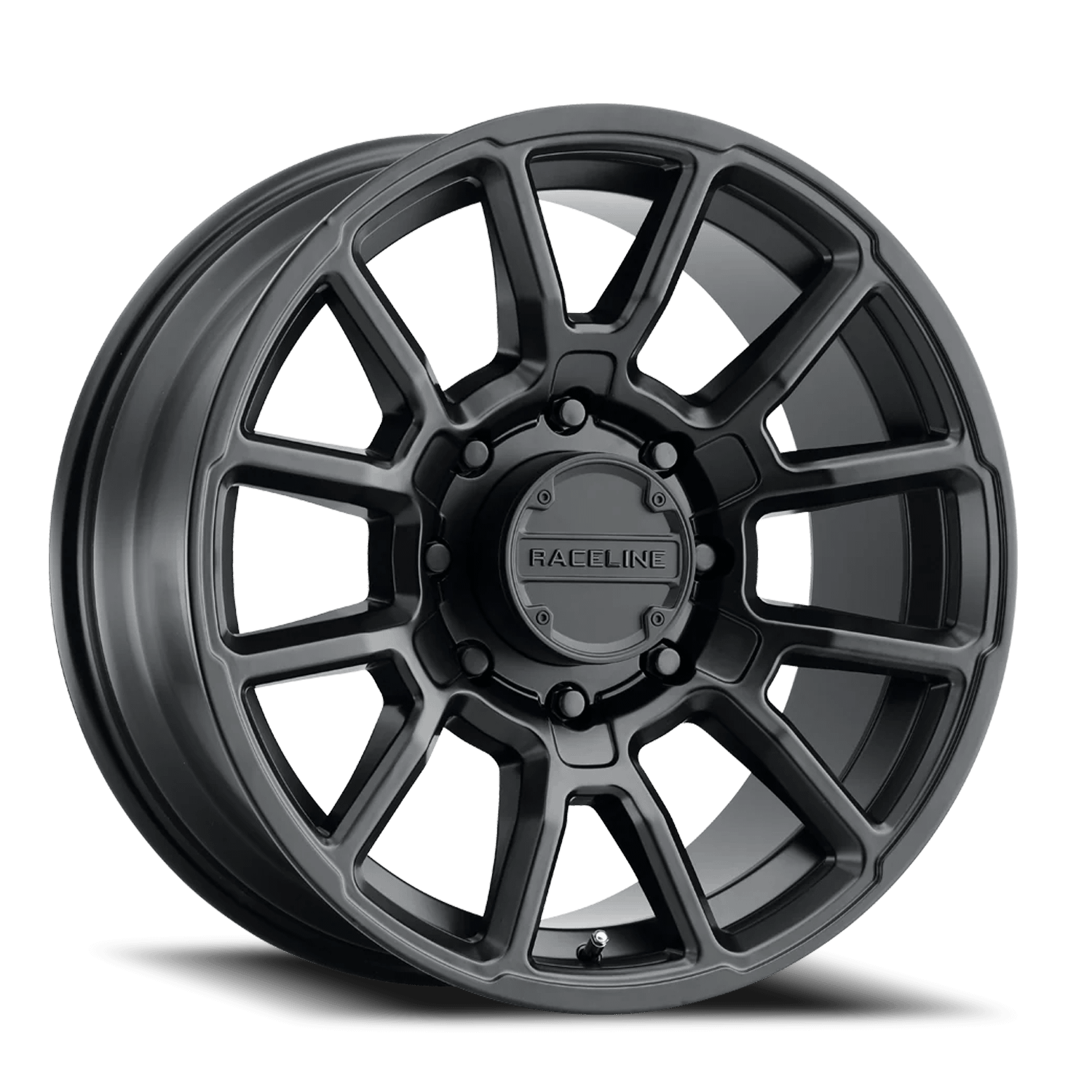 Raceline Wheels Aluminum Wheels 17x9 Gauge 950B Satin Black Multi Spoke -12 Offset 8 on 165.1 Bolt Pattern 125.2 Bore Raceline - 950B-79080-12