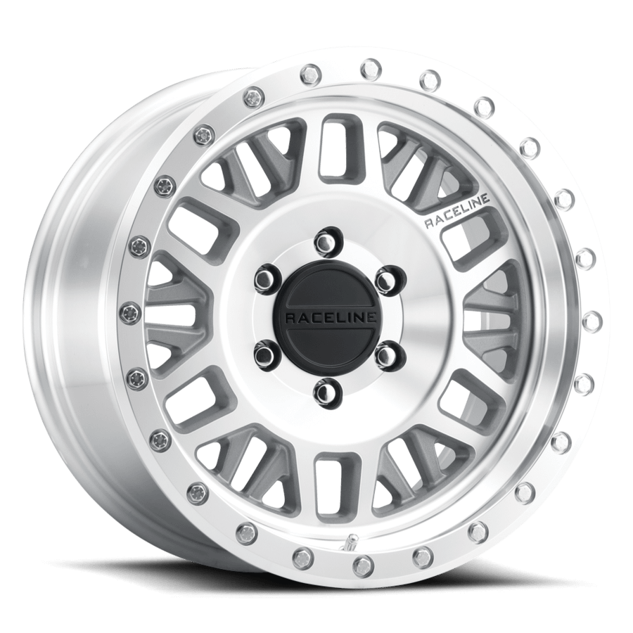 Raceline Wheels Aluminum Wheels 18x9 Ryno 951MC Machined Silver 18 Offset 8 on 180 Bolt Pattern 130.81 Bore Raceline - 951MC-89088+18