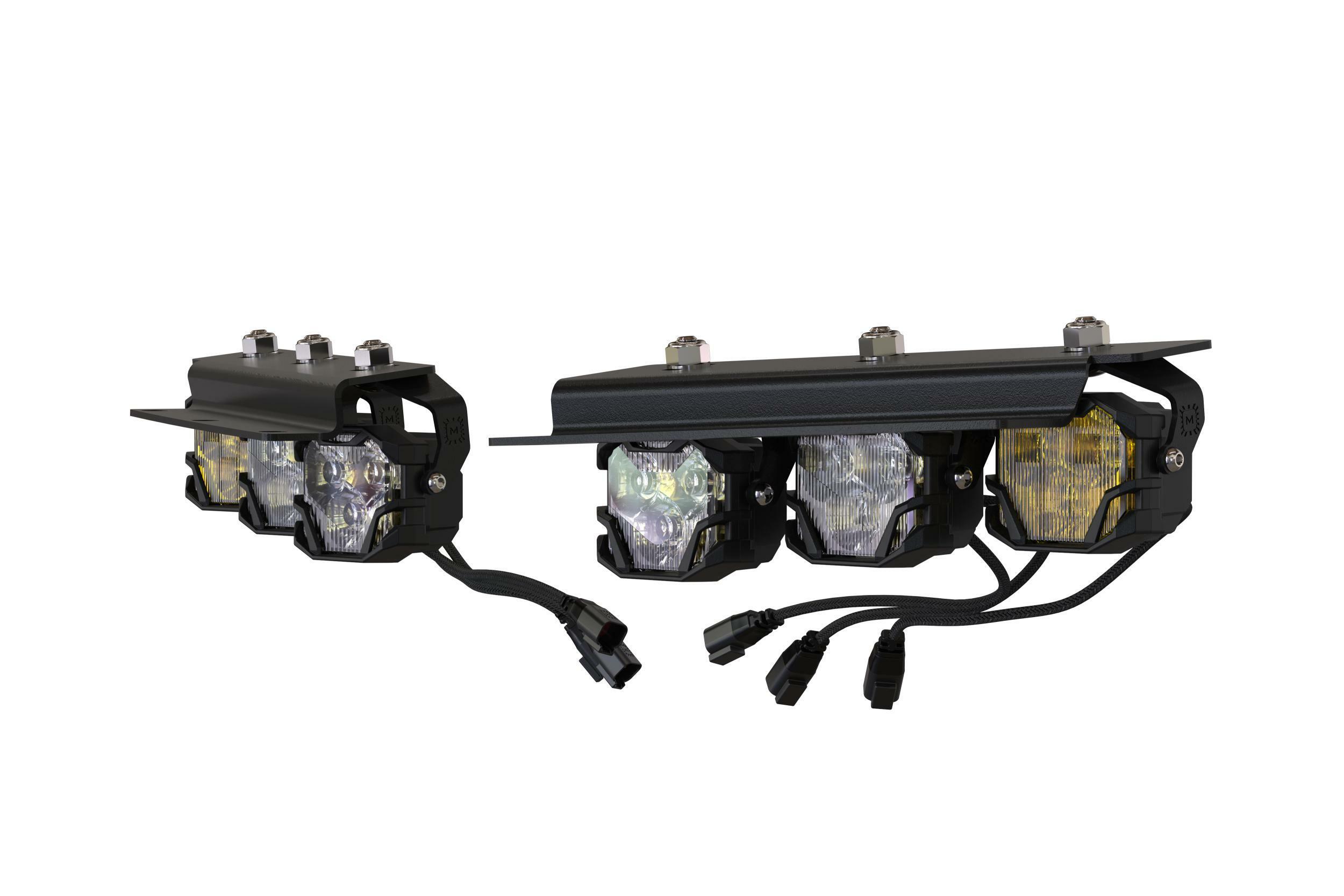 Morimoto 4Banger Fog Brackets: Type Triple (2021-2025 Ford Bronco) - BAF069