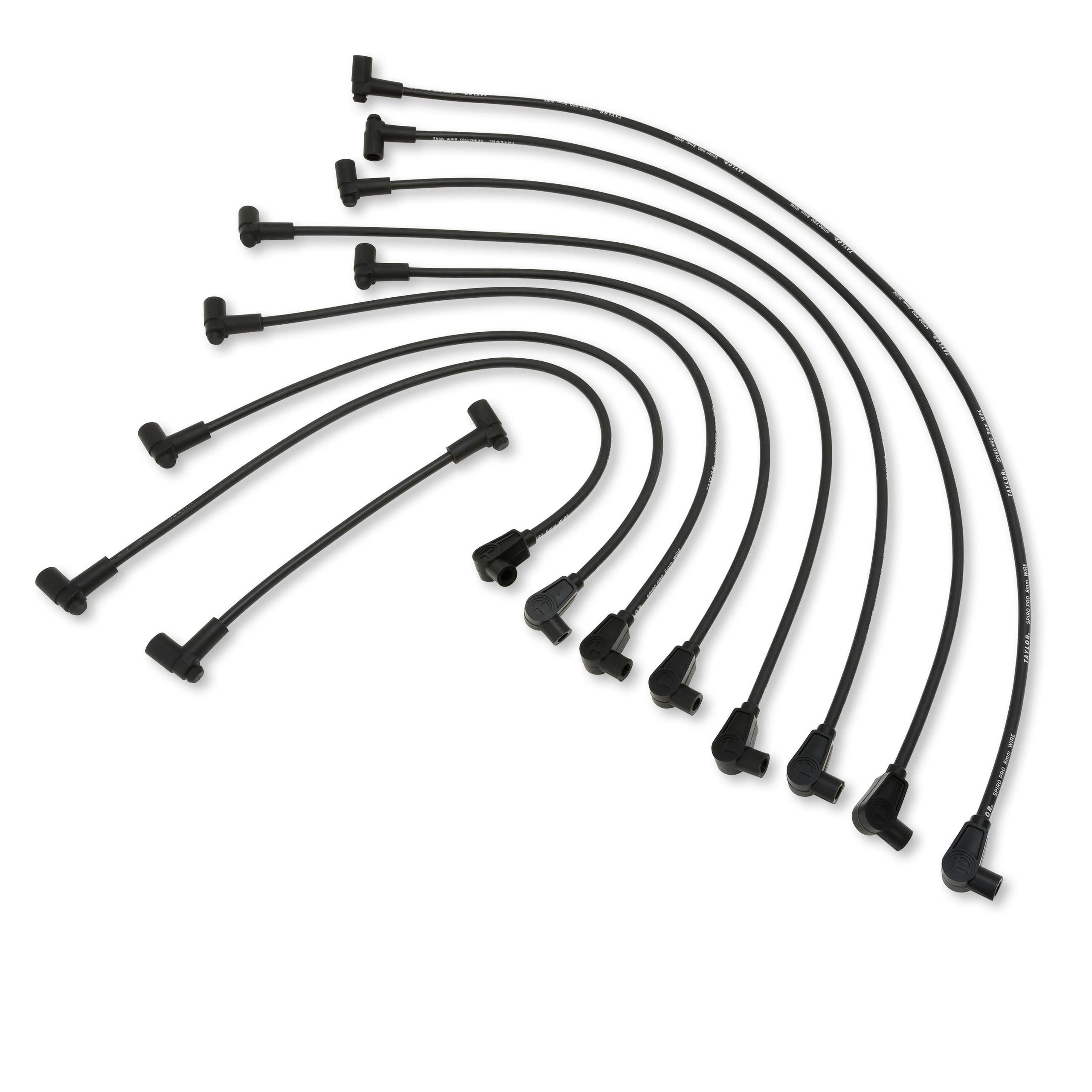 TAYLOR CABLE 8mm Spiro-Pro custom 8 cyl black - 72005