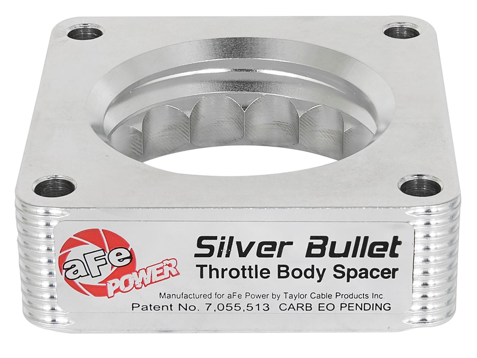 AFE Silver Bullet Throttle Body Spacer Kit (Pair) (2008-2020 370Z, 370Z, Q50, Q60, G37) - 46-36007