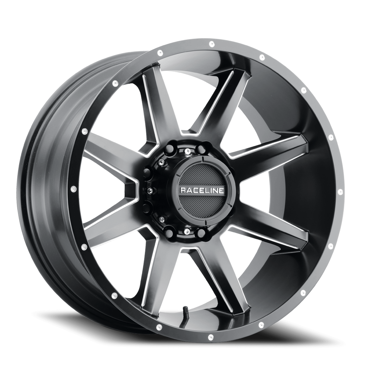 Raceline Wheels Aluminum Wheels 20x9 Stryker 954M Milled-Dimples Satin Black 0 Offset 5 on 127 Bolt Pattern 78.1 Bore Raceline - 954M-29050-00