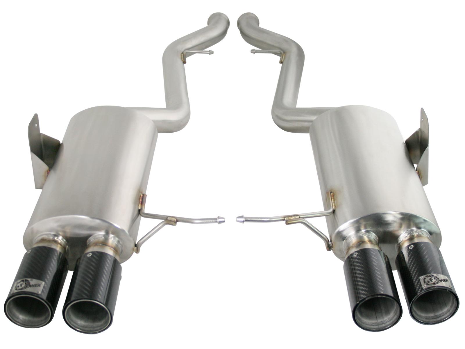 AFE MACH Force-Xp 2-1/2in 304 Stainless Steel Cat-Back Exhaust System (2008-2011 M3) - 49-36311-C