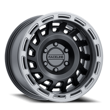 Raceline Wheels Aluminum Wheels 17x9 Halo 957BS Satin Black Silver Ring -12 Offset 8 on 170 Bolt Pattern 130.81 Bore Raceline - 957BS-79081-12