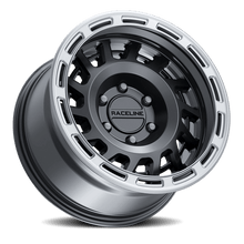 Raceline Wheels Aluminum Wheels 17x9 Halo 957BS Satin Black Silver Ring -12 Offset 8 on 170 Bolt Pattern 130.81 Bore Raceline - 957BS-79081-12