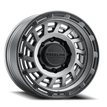 Raceline Wheels Aluminum Wheels 18x9 Halo 957GB Gunmetal Gray Black Ring -12 Offset 8 on 170 Bolt Pattern 130.81 Bore Raceline - 957GB-89081-12