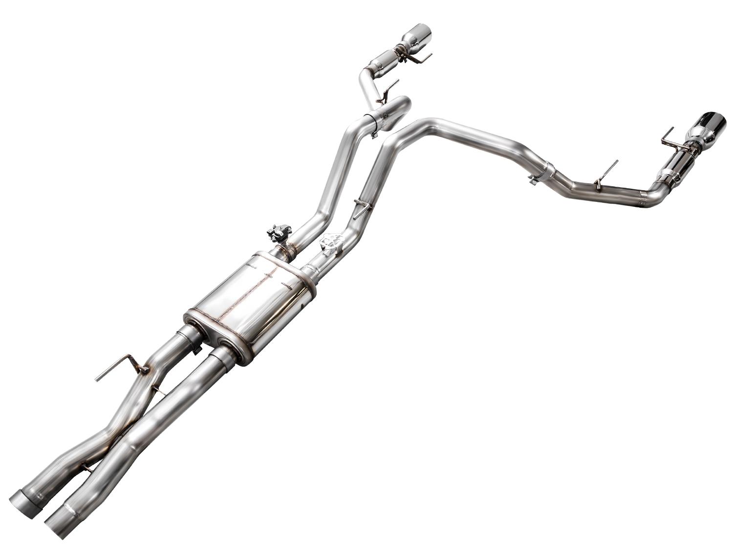 AWE SwitchPath Exhaust - Chrome Silver Tips (2021-2023 F-150 Raptor 3.5L) - 3025-32356