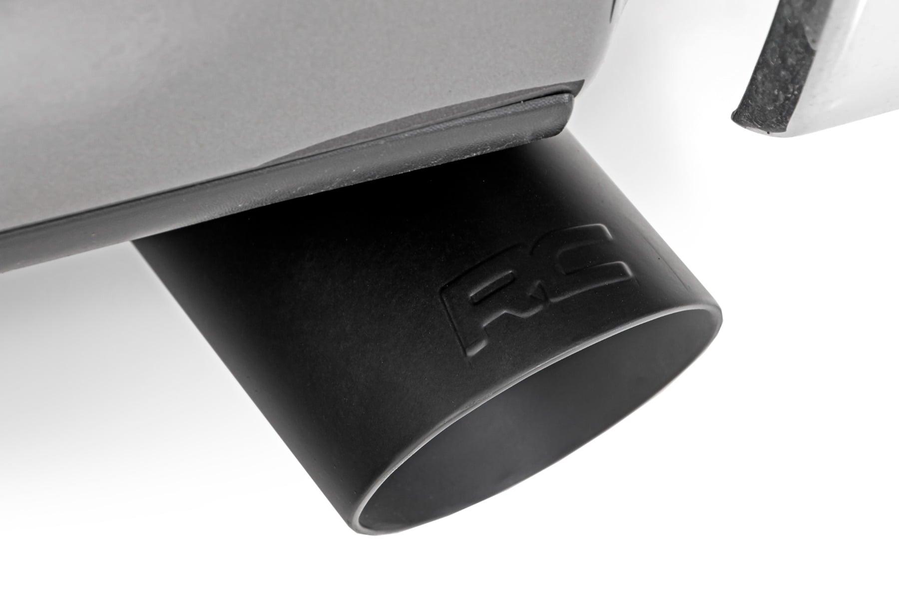 Rough Country Exhaust Tip Black RC Logo 2.5-3.125 Inch Pipe - 96004A