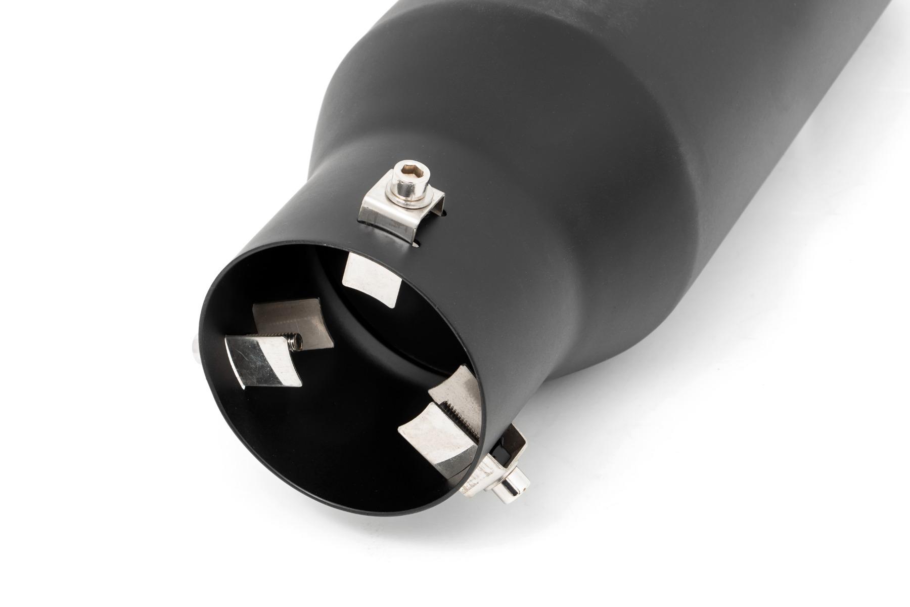Rough Country Exhaust Tip Black RC Logo 2.5-3.125 Inch Pipe - 96004A