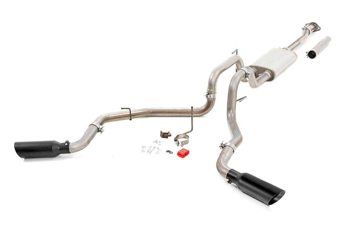 Rough Country Dual Cat-Back Exhaust System w/ Black Tips (15-20 F-150) (2015-2020 F-150) - 96006
