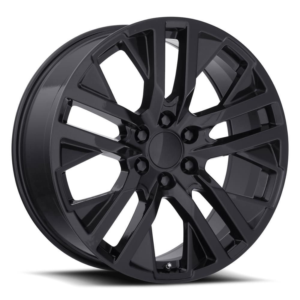 Factory Reproductions FR 96 - GMC CarbonPro Replica Wheels 20X9 6X5.5 +28 HB 78.1 GMC CarbonPro Gloss Black With Cap Factory Reproductions - 96090286502