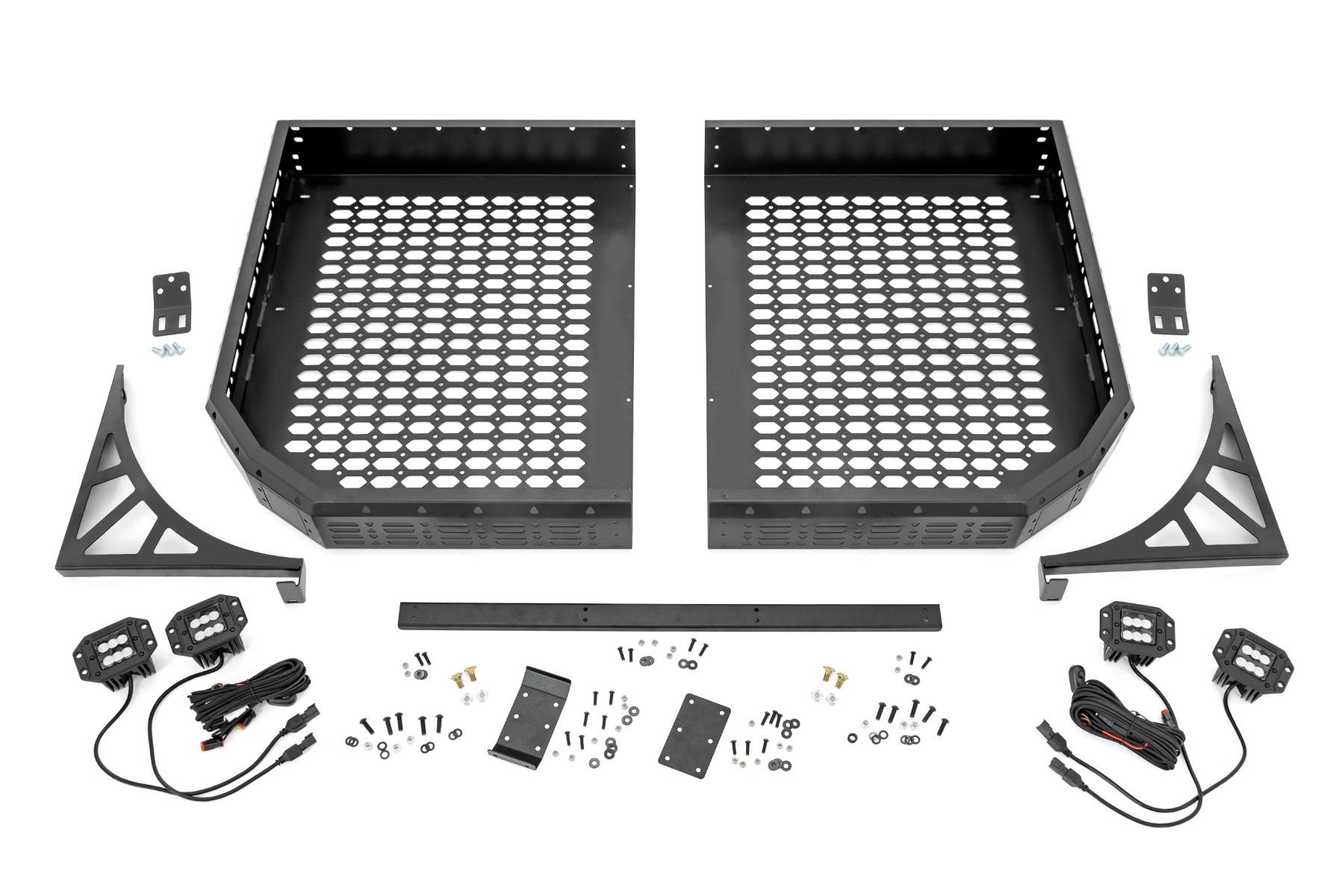 Rough Country Cargo Rack Dual 2 Inch Black LED Pairs Flush Mount CFMOTO UFORCE 1000 (2019-2025 UFORCE 1000, UFORCE 1000 XL) - 96121
