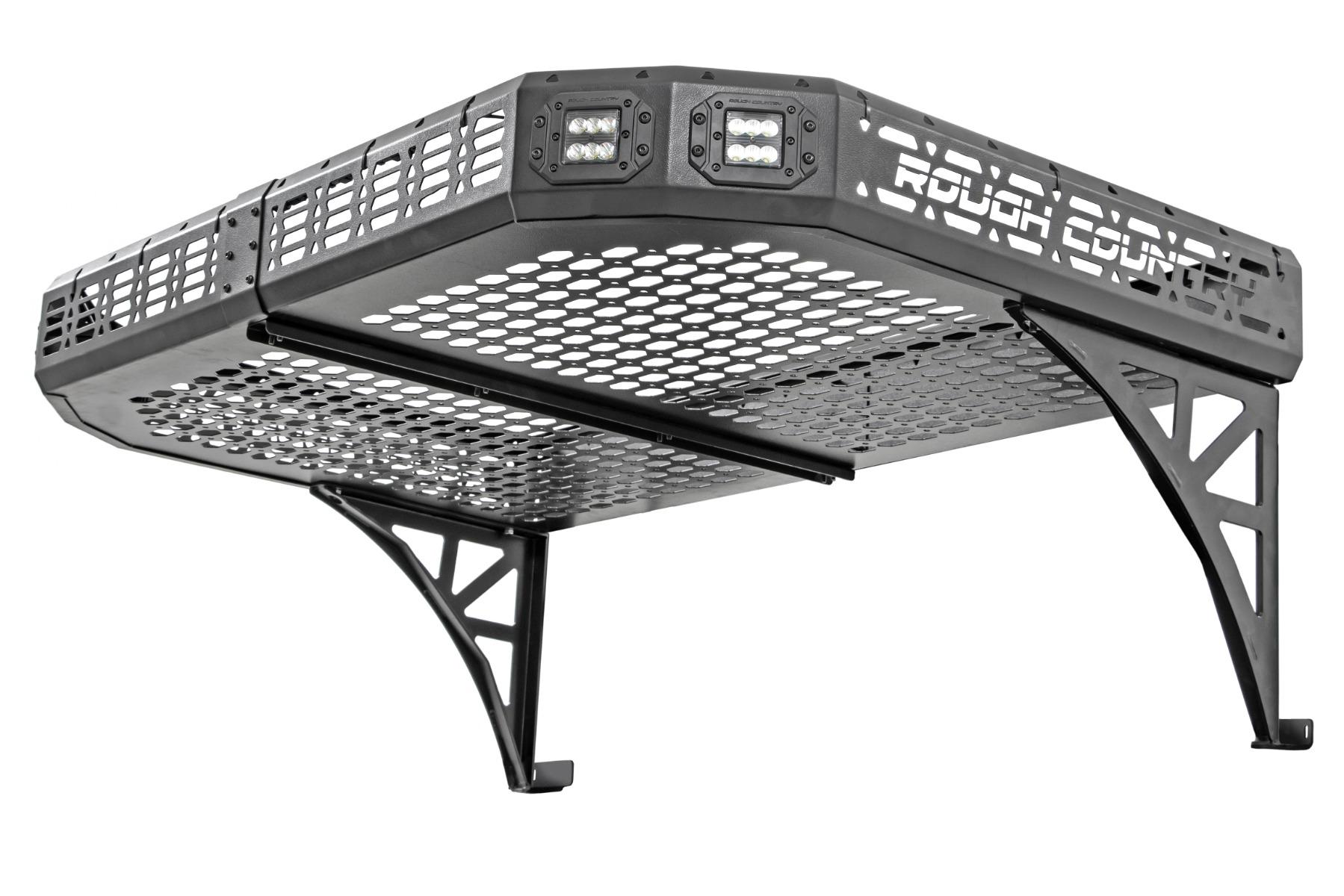 Rough Country Cargo Rack Dual 2 Inch Black LED Pairs Flush Mount CFMOTO UFORCE 1000 (2019-2025 UFORCE 1000, UFORCE 1000 XL) - 96121